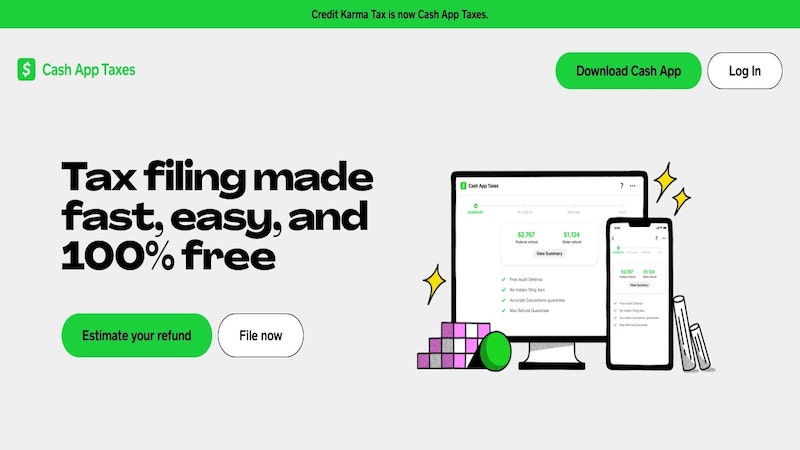 Cash App Taxes home page