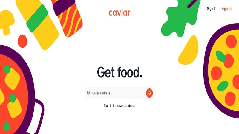 Caviar homepage