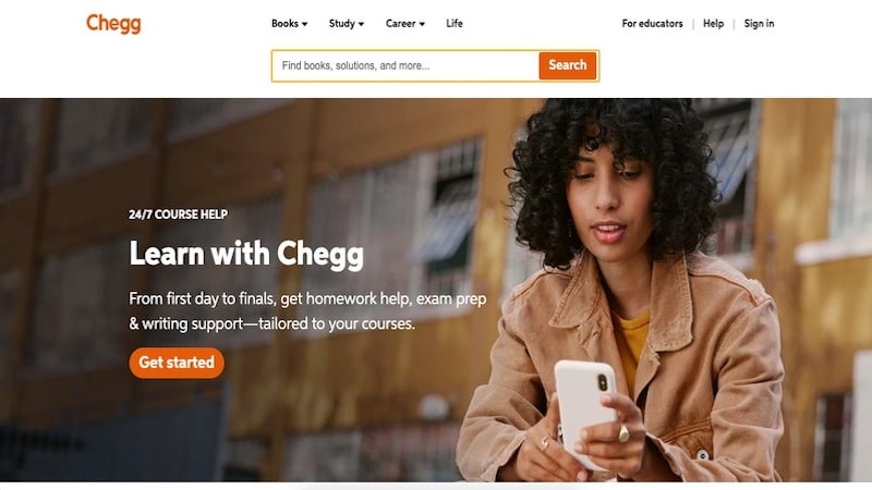 Chegg home page