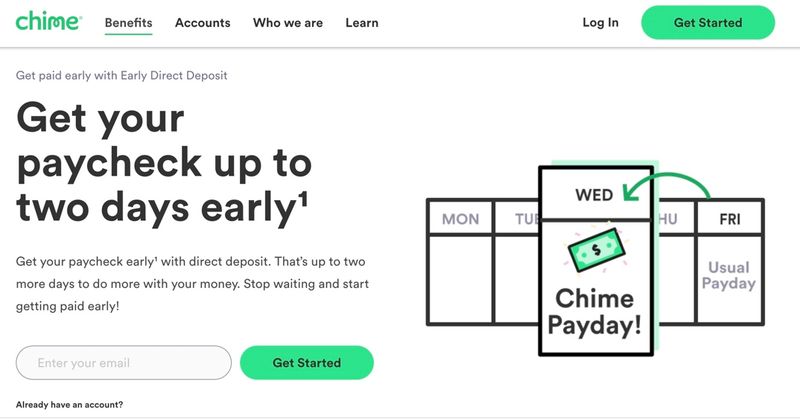 Chime payday get paid 2 days early