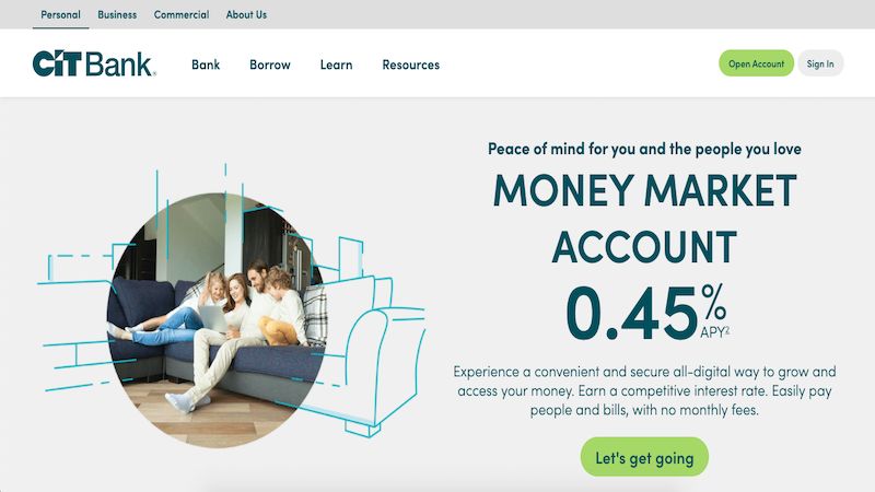 CIT Bank home page