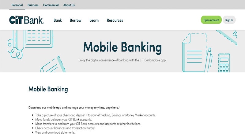 CIT Bank mobile app