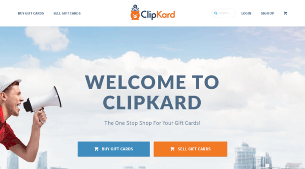 clipkard screen showing sell gift cards
