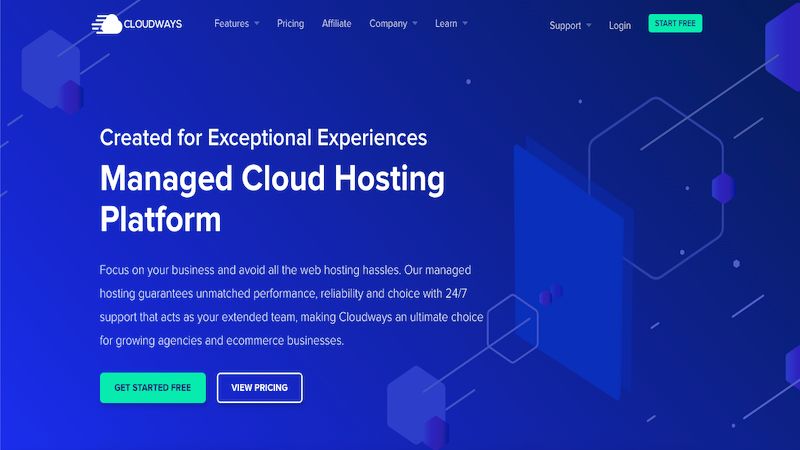 Cloudways home page