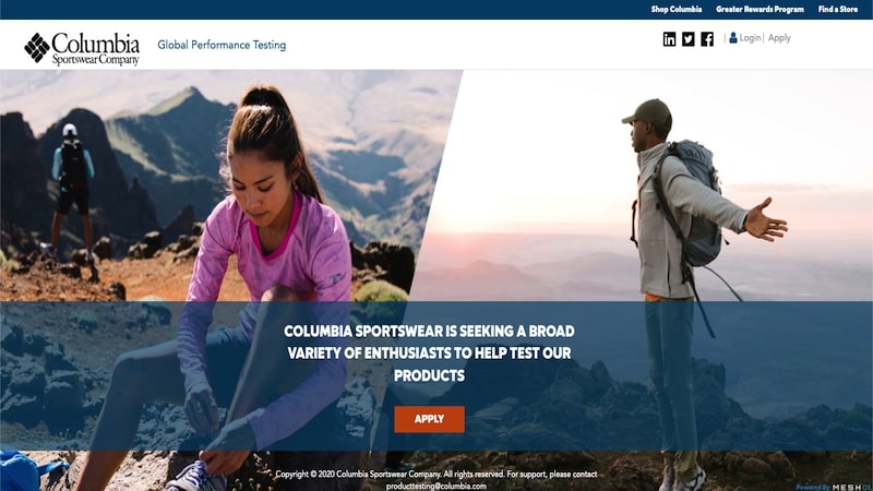 Columbia home page