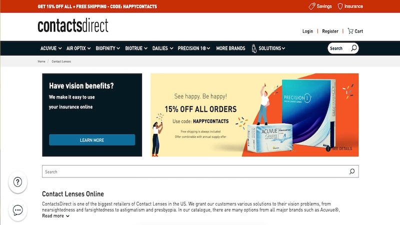 ContactsDirect homepage