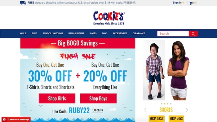 Cookie's Kids homepage