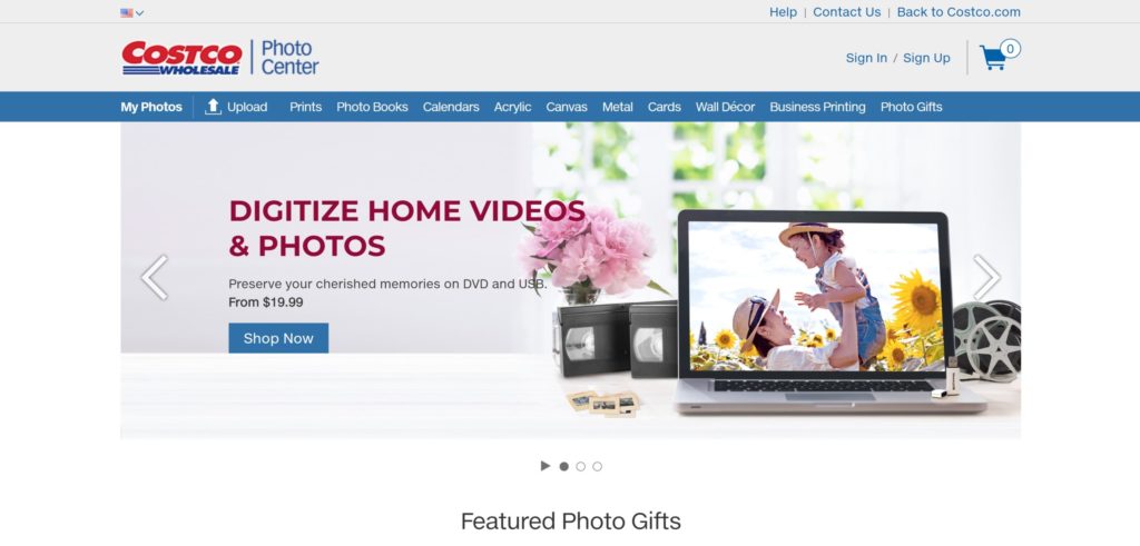 costco photo center homepage