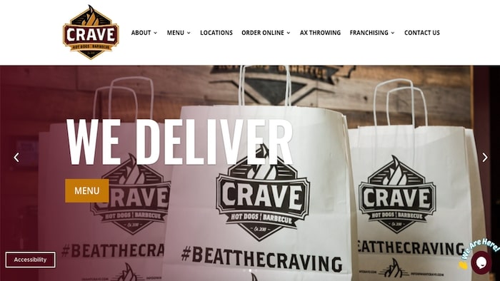 Crave Hot Dogs & BBQ homepage