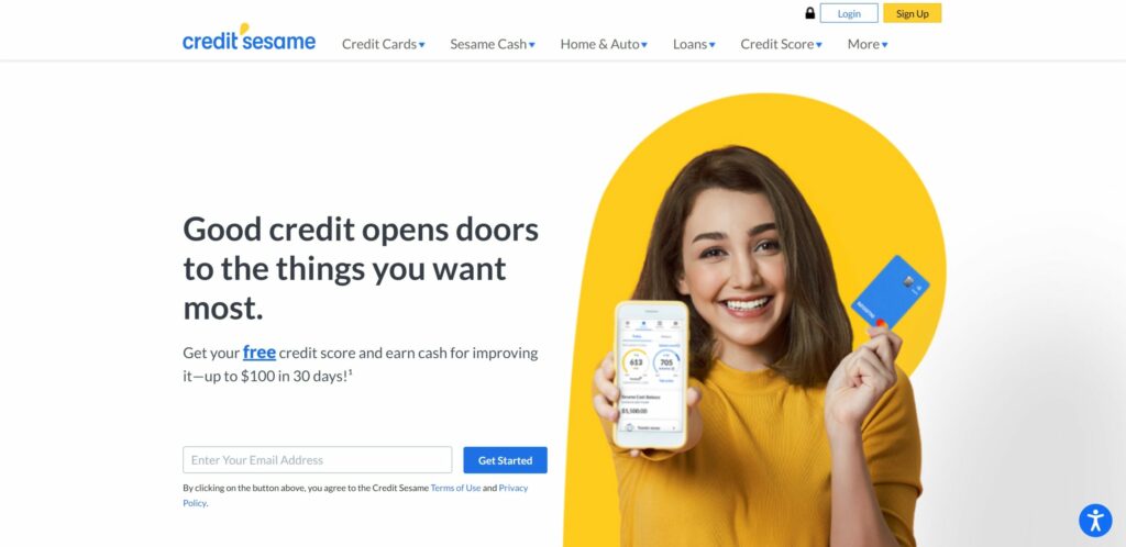 credit sesame home page
