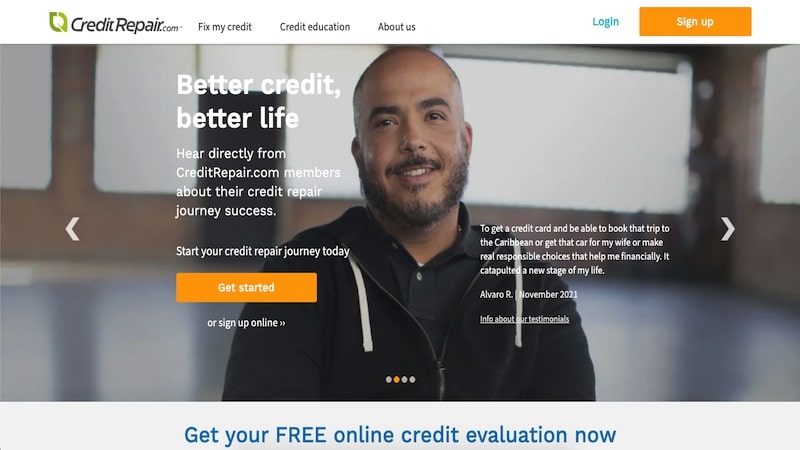Creditrepair.com homepage