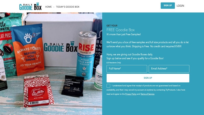 Daily Goodie Box homepage