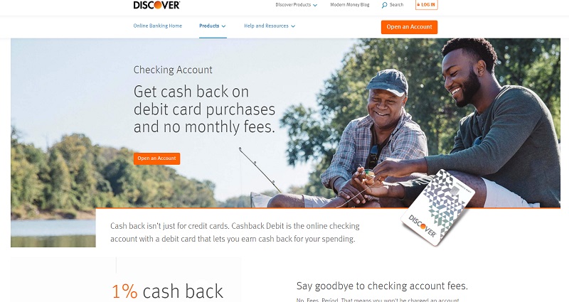 discover checking account - get cash back on debit card purchases and no monthly fees
