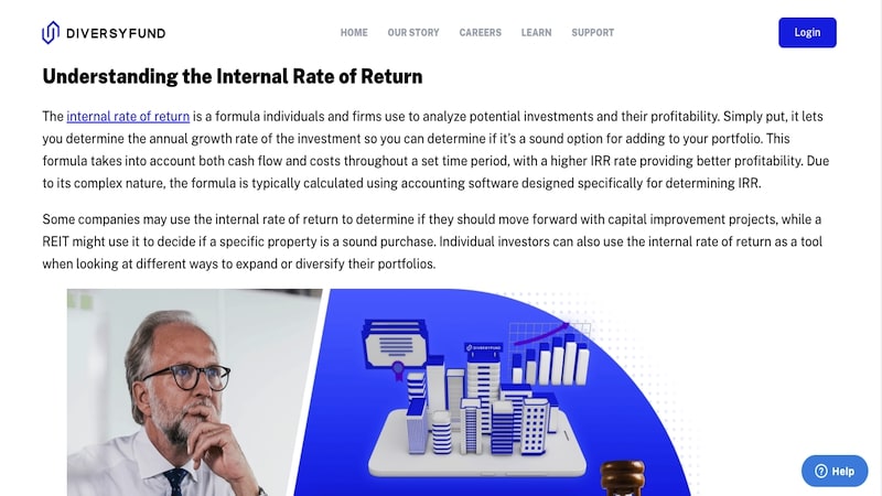 DiversyFund Internal Rate of Return