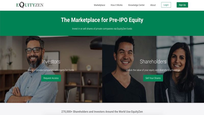 EquityZen home page