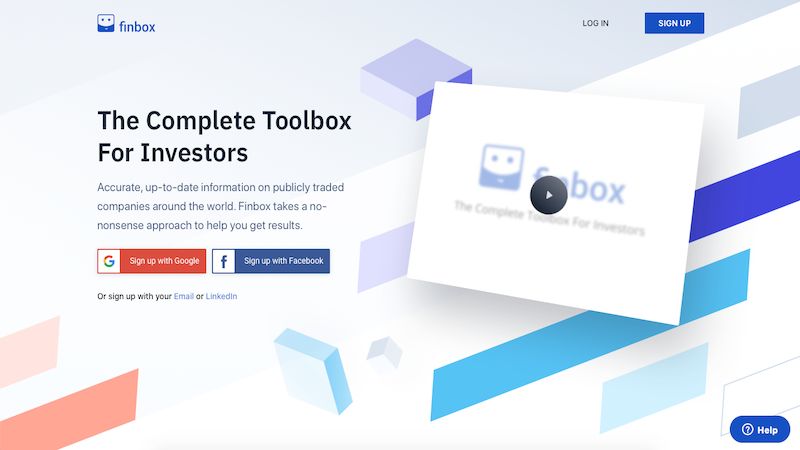 Finbox home page