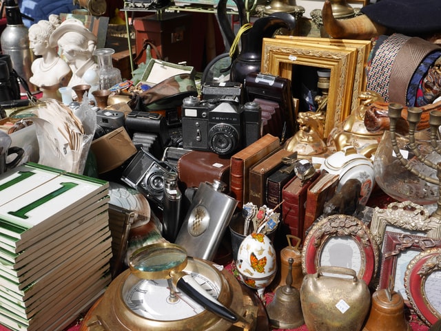 items for sale at a flea market