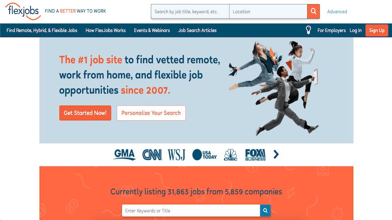 flexjobs home page