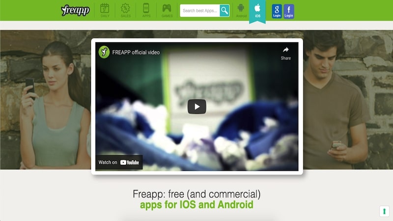 Freapp homepage