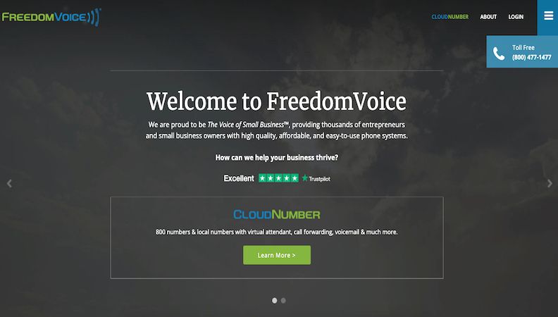 Freedom Voice home page