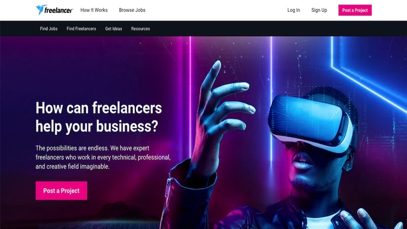freelancer homepage