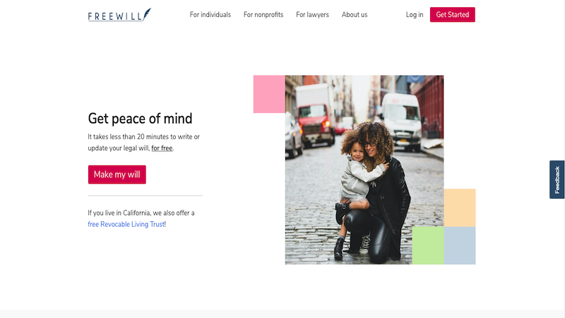 FreeWill home page