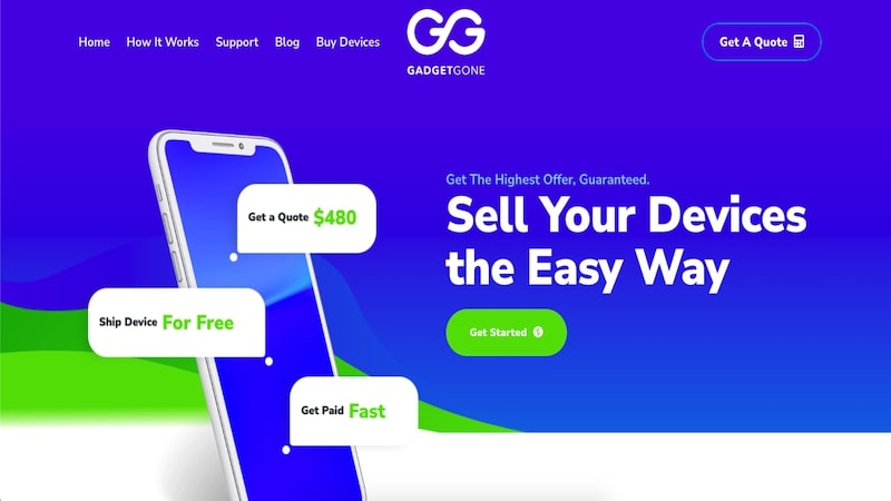 GadgetGone homepage