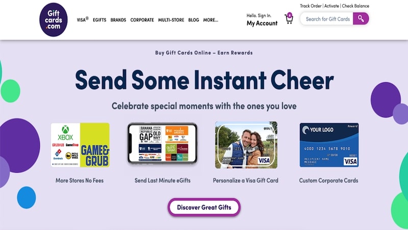 Giftcards.com site