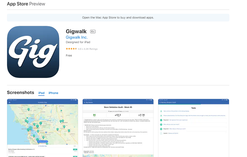Gigwalk app