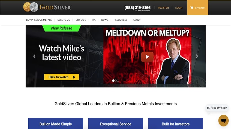 GoldSilver homepage