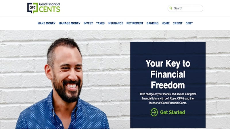 Good Financial Cents homepage