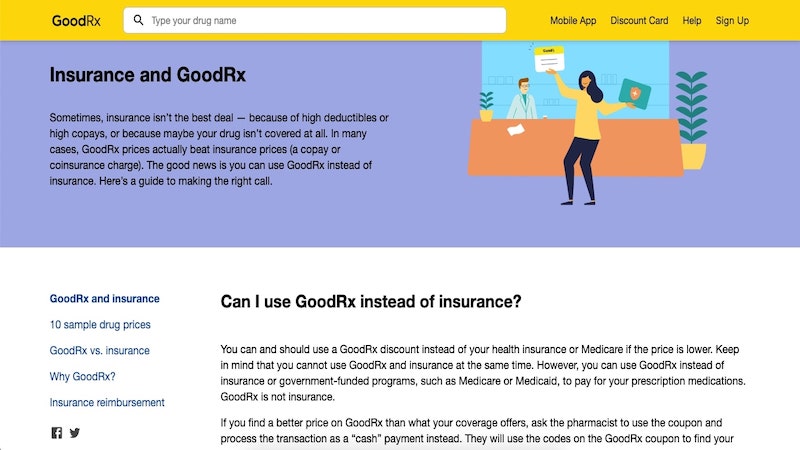 GoodRx and insurance