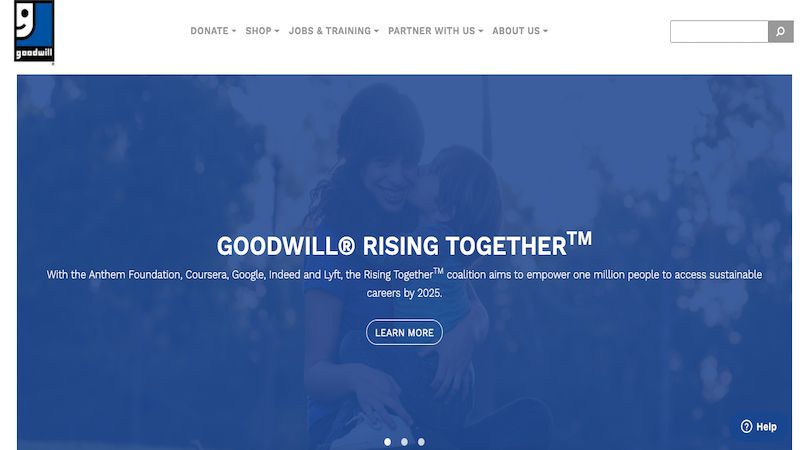 Goodwill Stores homepage
