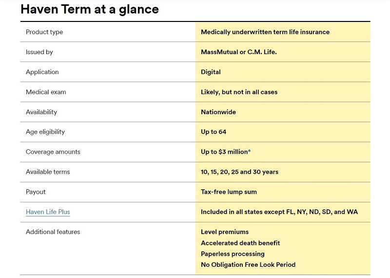 term life insurance at a glance