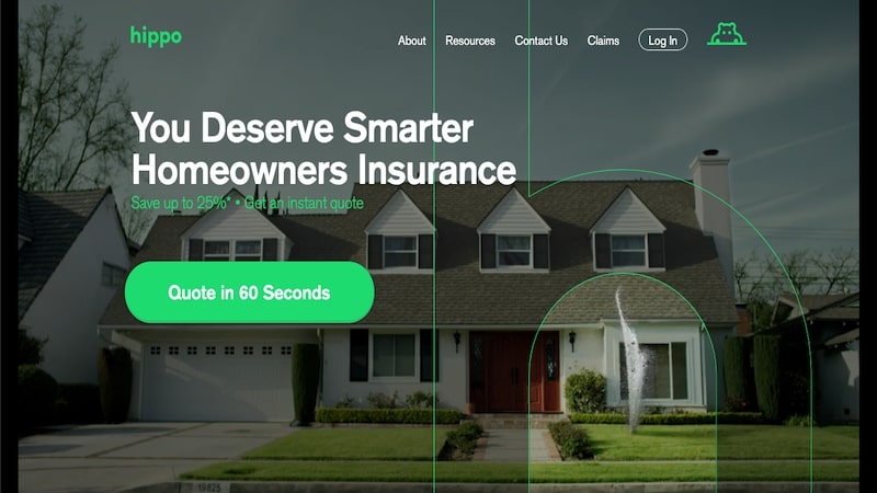 hippo home insurance homepage