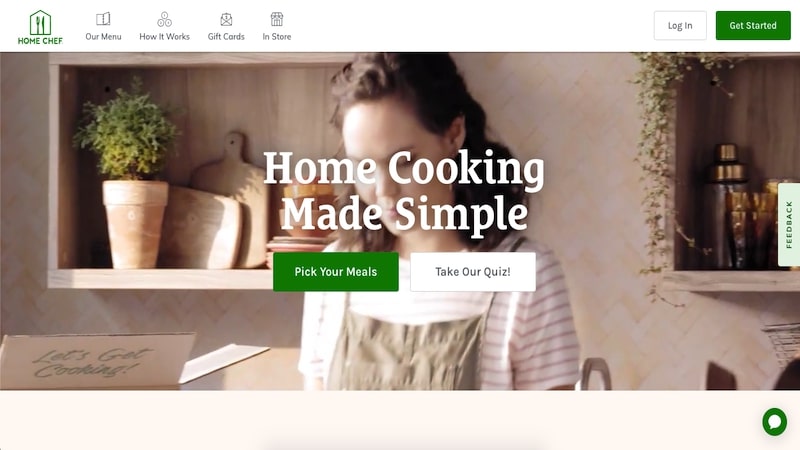 Home Chef homepage
