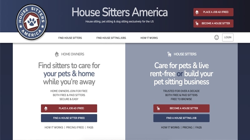 House Sitters America homepage