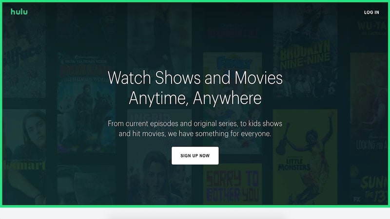Hulu homepage