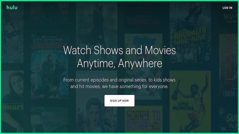 Hulu with Live TV home page