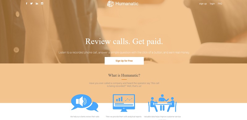 humantic - review calls. get paid