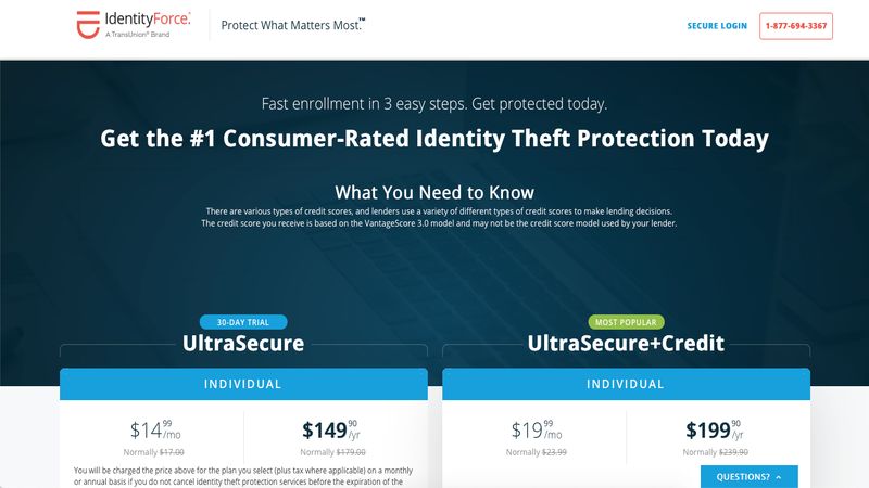 IdentityForce home page