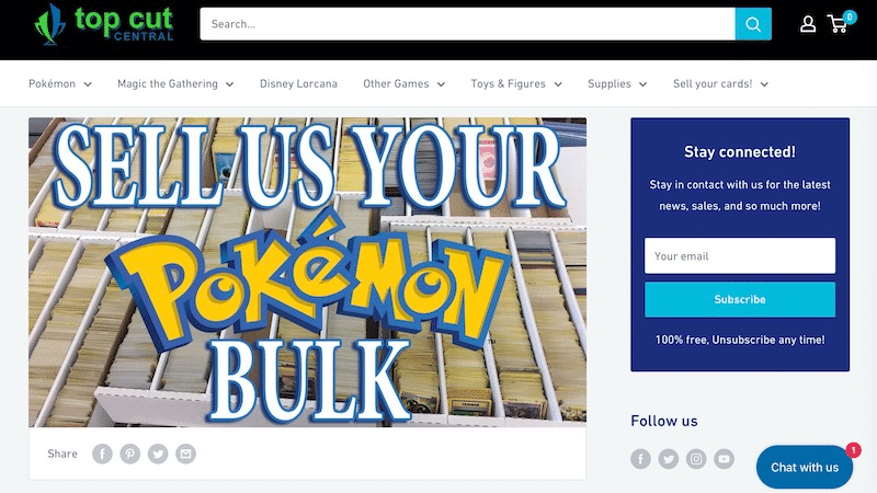 Top Cut Central - sell us your pokemon in bulk