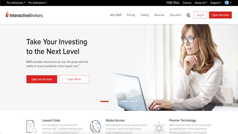 Interactive Brokers home page