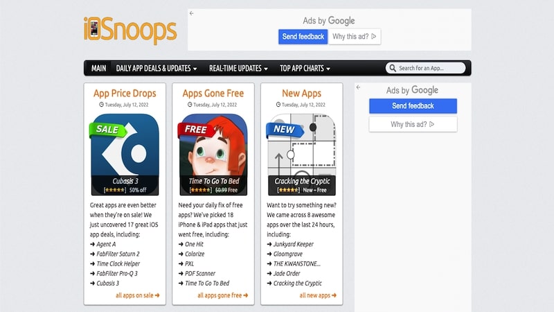 iOSnoops homepage