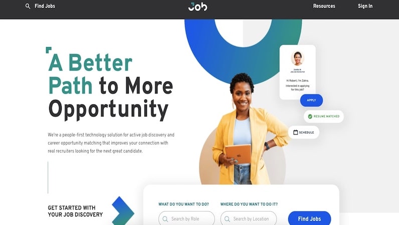Job.com home page
