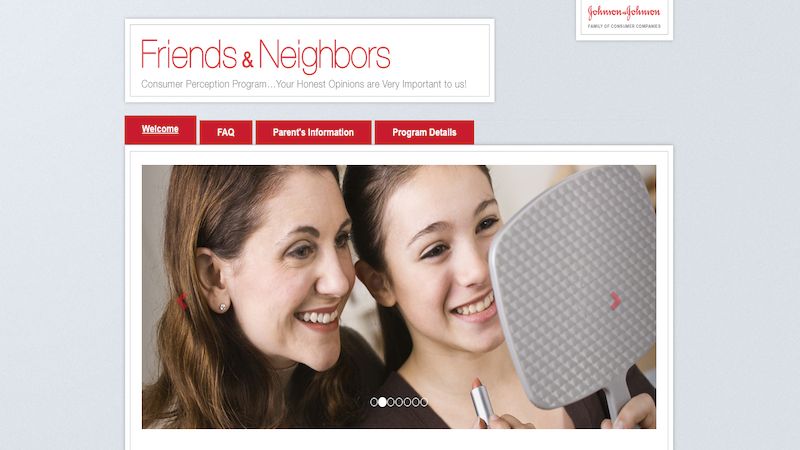 Johnson and Johnson home page
