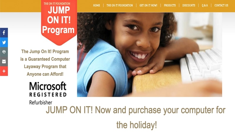 The Jump OnIt Foundation homepage