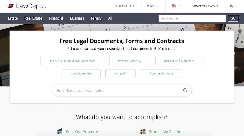 LawDepot home page