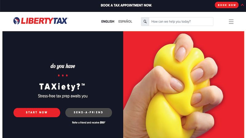 Liberty Tax home page