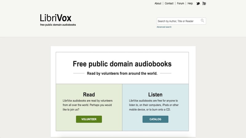 LibriVox homepage